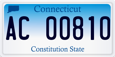 CT license plate AC00810