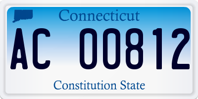 CT license plate AC00812