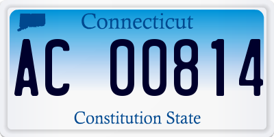 CT license plate AC00814