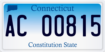 CT license plate AC00815