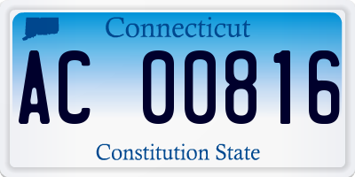 CT license plate AC00816