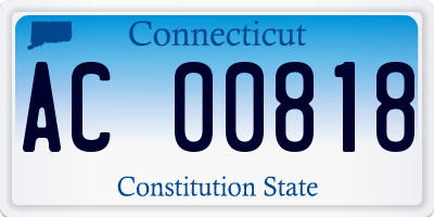 CT license plate AC00818