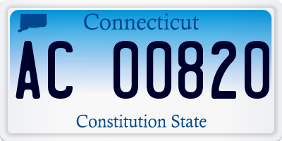 CT license plate AC00820