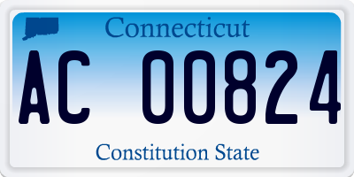 CT license plate AC00824