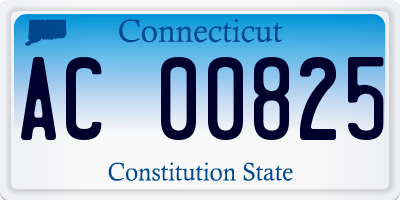 CT license plate AC00825