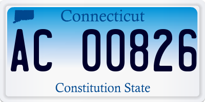 CT license plate AC00826