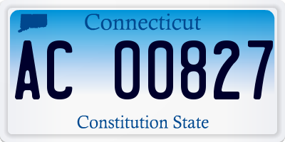 CT license plate AC00827