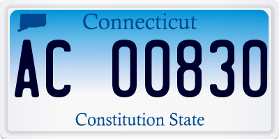 CT license plate AC00830
