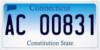 CT license plate AC00831