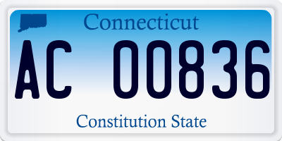 CT license plate AC00836