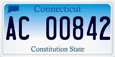 CT license plate AC00842