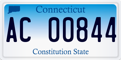 CT license plate AC00844