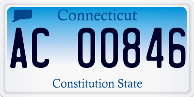 CT license plate AC00846