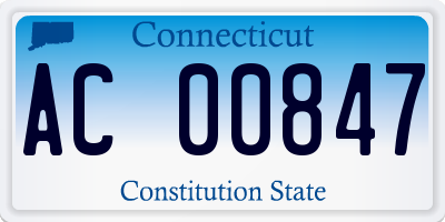 CT license plate AC00847