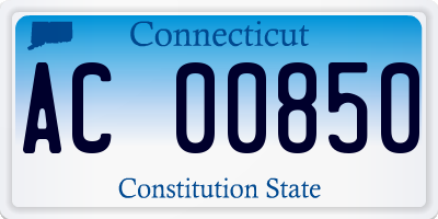 CT license plate AC00850