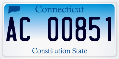 CT license plate AC00851