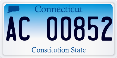 CT license plate AC00852