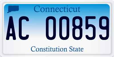 CT license plate AC00859