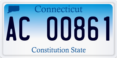 CT license plate AC00861