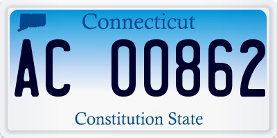 CT license plate AC00862