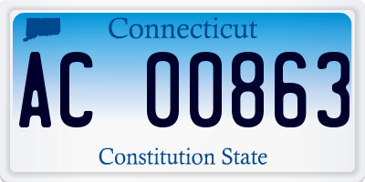 CT license plate AC00863