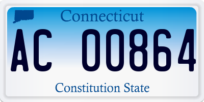 CT license plate AC00864