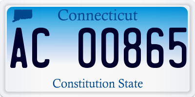 CT license plate AC00865