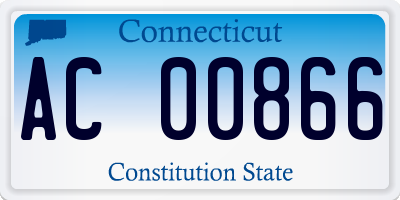 CT license plate AC00866