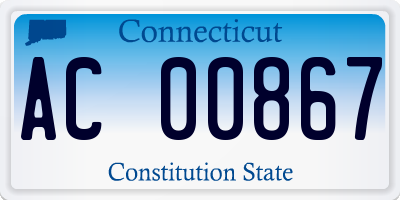 CT license plate AC00867