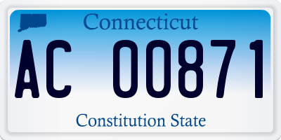 CT license plate AC00871