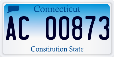 CT license plate AC00873