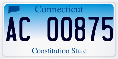 CT license plate AC00875