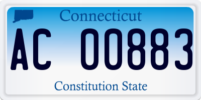 CT license plate AC00883