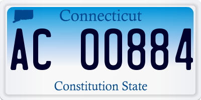 CT license plate AC00884