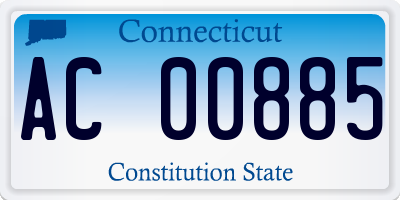 CT license plate AC00885