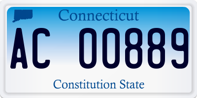 CT license plate AC00889