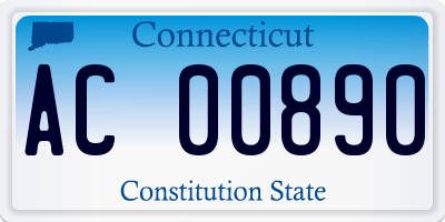 CT license plate AC00890