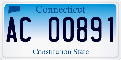 CT license plate AC00891