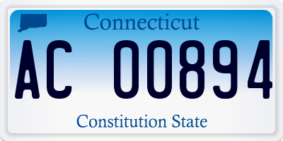 CT license plate AC00894