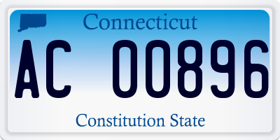 CT license plate AC00896