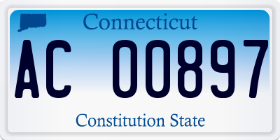 CT license plate AC00897