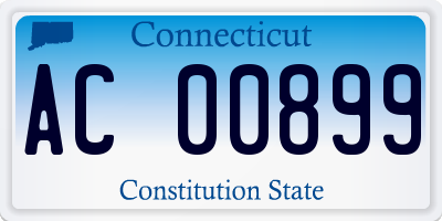 CT license plate AC00899