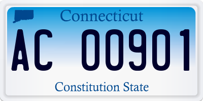 CT license plate AC00901