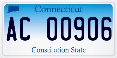 CT license plate AC00906