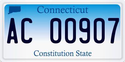 CT license plate AC00907