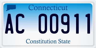 CT license plate AC00911