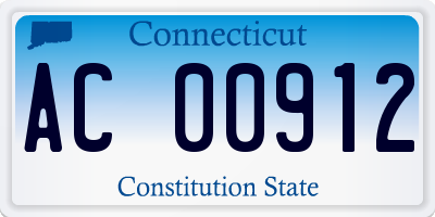 CT license plate AC00912