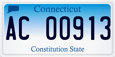 CT license plate AC00913