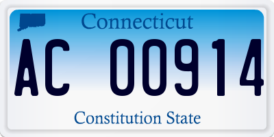 CT license plate AC00914