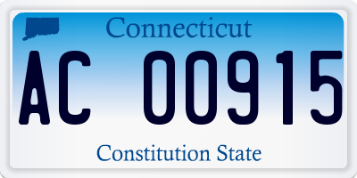 CT license plate AC00915